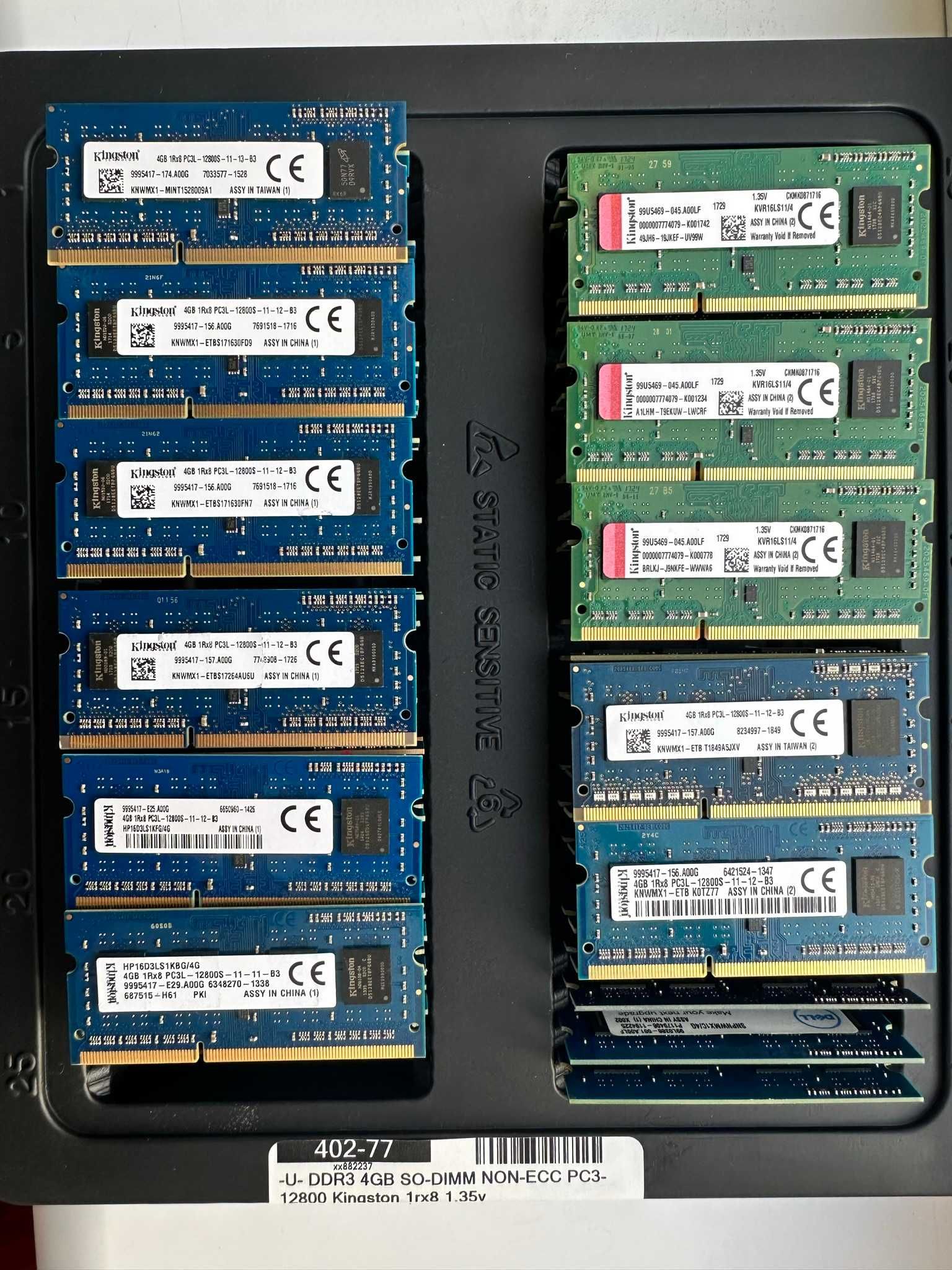 Опт Лот 10шт DDR3 PC3|PC3L 4gb 1.5| 1.35v 1600| 1333  пам'ять So-Dimm