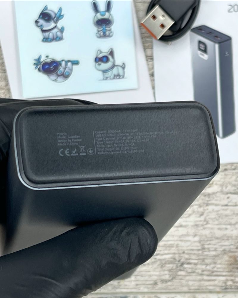 Оригінальний павербанк Proove 20000 mAh 22,5w з гарантією і ємністю