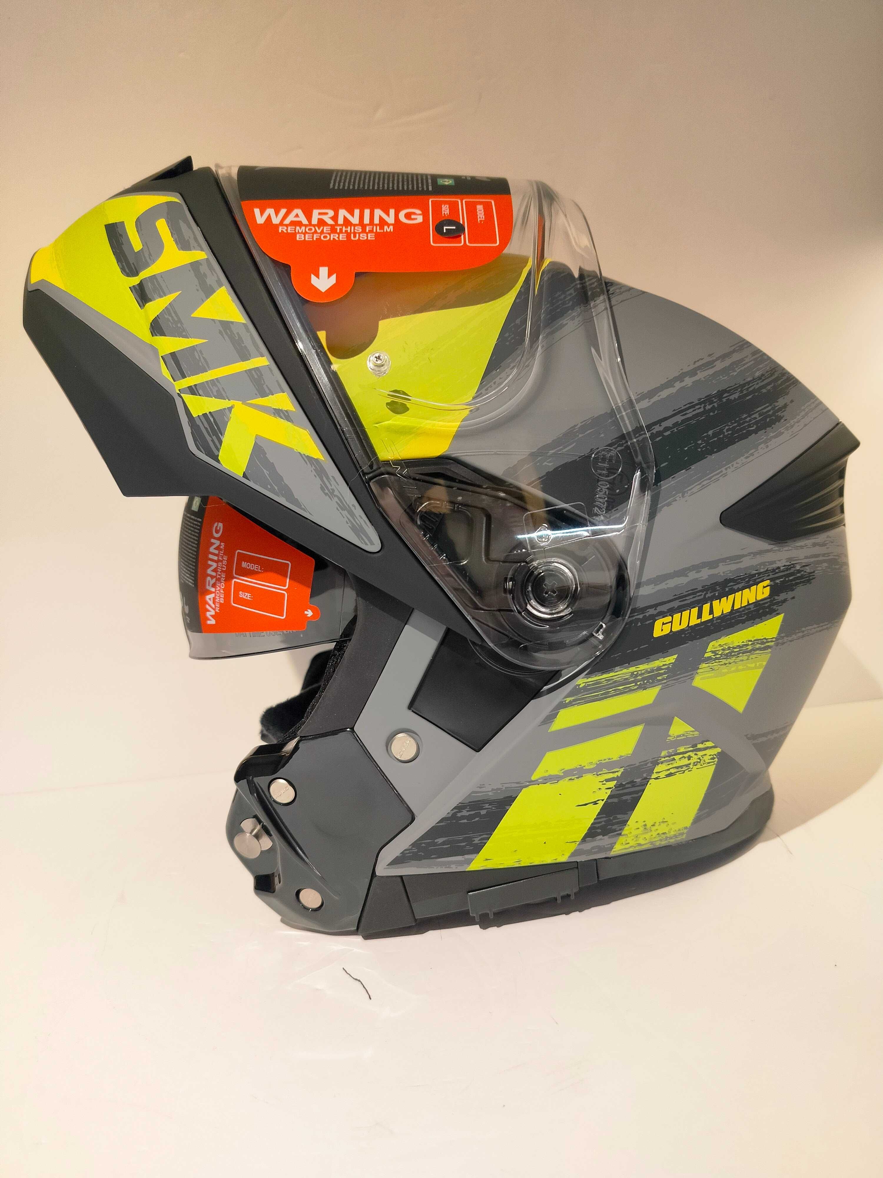 Capacete SMK modular dupla homologação P/J mota scooter novo