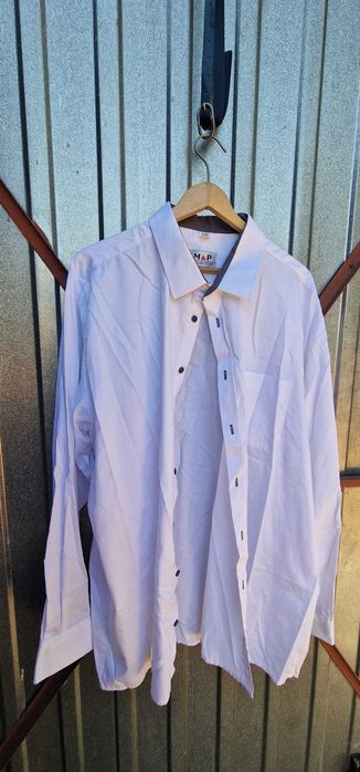 M&P collection Koszula męska biała długi rękaw XXL 45-46