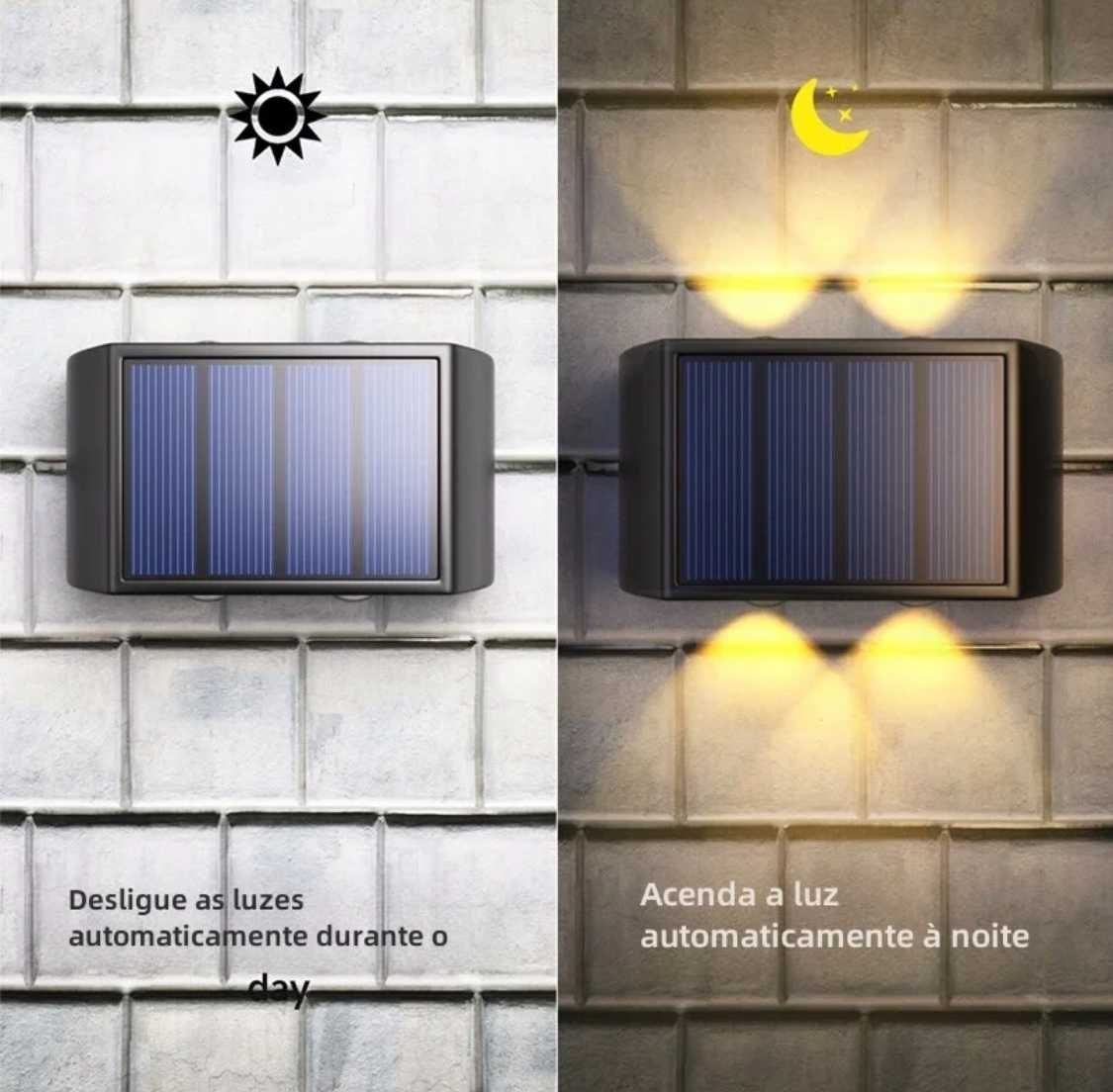 Luz Solar Lâmpada de Parede Impermeável