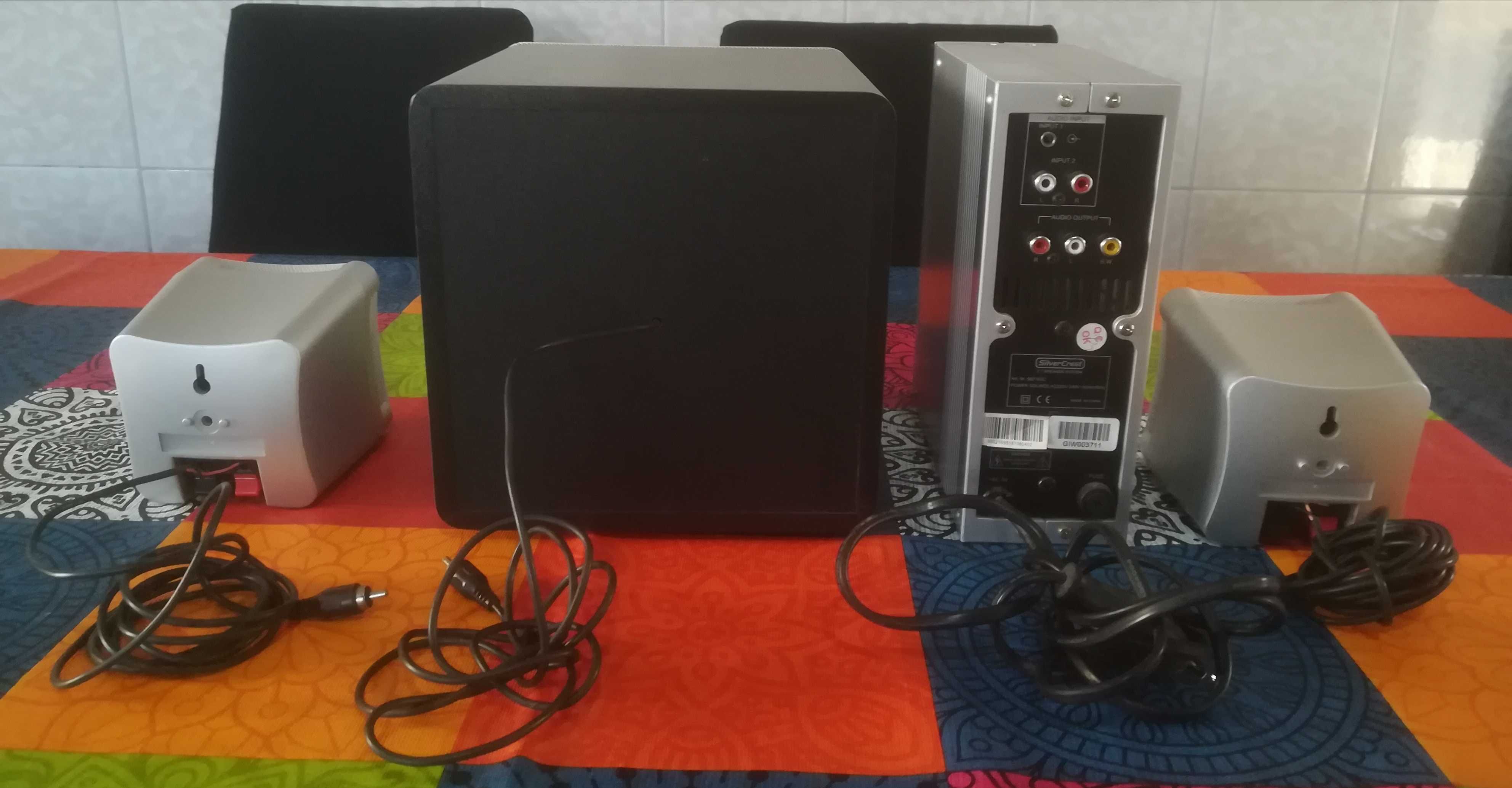 Colunas de Som para Computador, Televisão, Box, Leitor de Cd/Dvd, etc