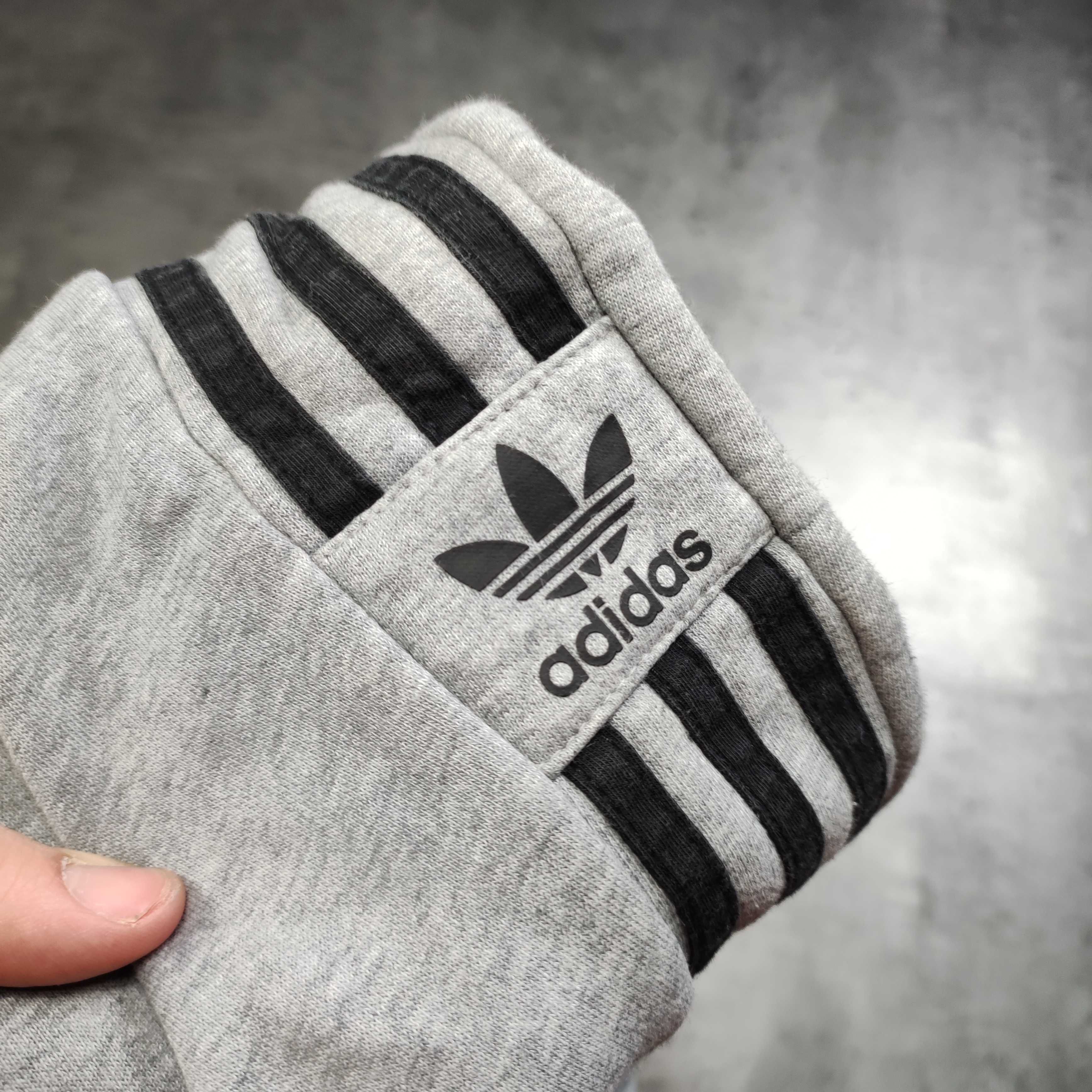 MĘSKIE Spodnie Dresy Dresowe Sport Bawełna 3 Paski Logo Adidas Nadruk