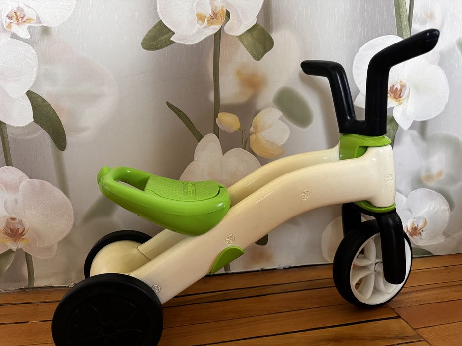 Беговел 1-3 года  детский , Беговел-трансформер Chillafish Bunzi Лайм.