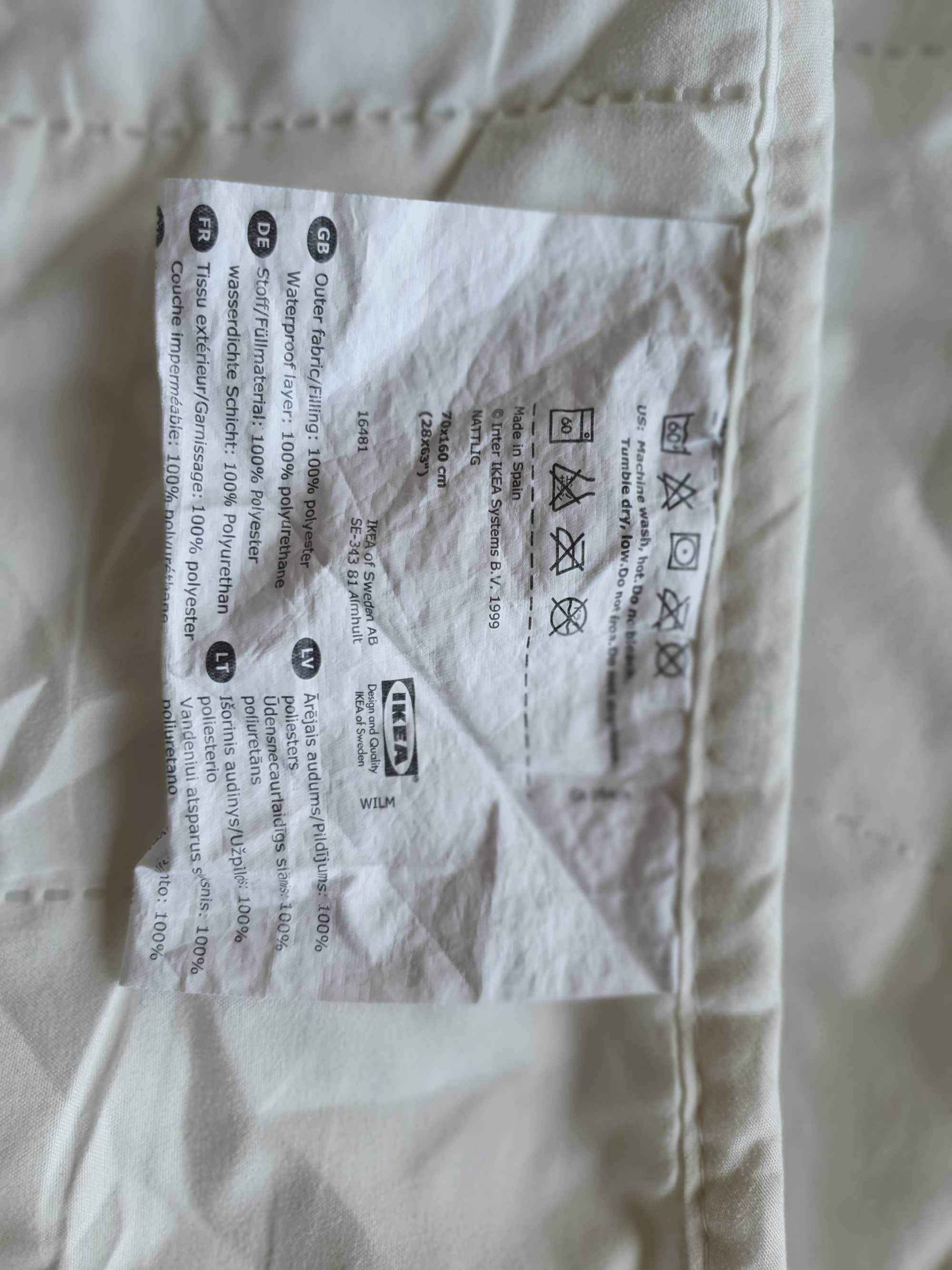 Łóżko dziecięce IKEA Gulliver 70 x 160 cm + materac + ochraniacz
