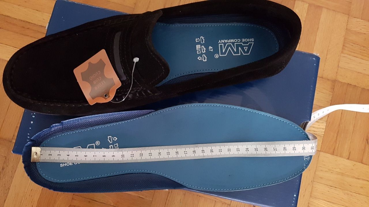Мокасины из нат.замши Am Shoe 47р,оригинал.