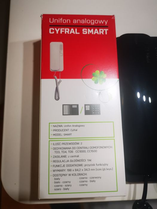 Unifon domofon CYFRAL czarny