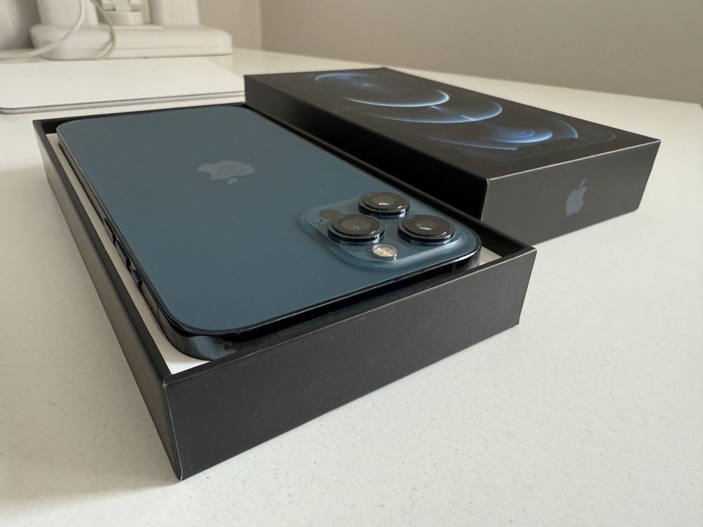 iPhone 12 Pro Max 512gb Blue Idealny Bateria 100%
