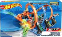 Hot Wheels Pętle grozy Zestaw torów z napędem, powystawowy