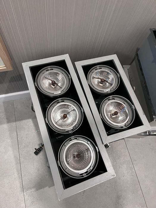 Lampa LOFT oprawy potrójne i podwojne na LED GU10 AR111 regulowane