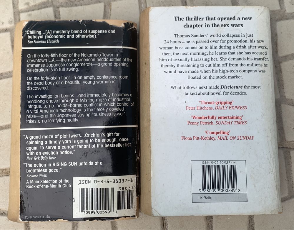 Paperbacks em inglês, segunda-mão