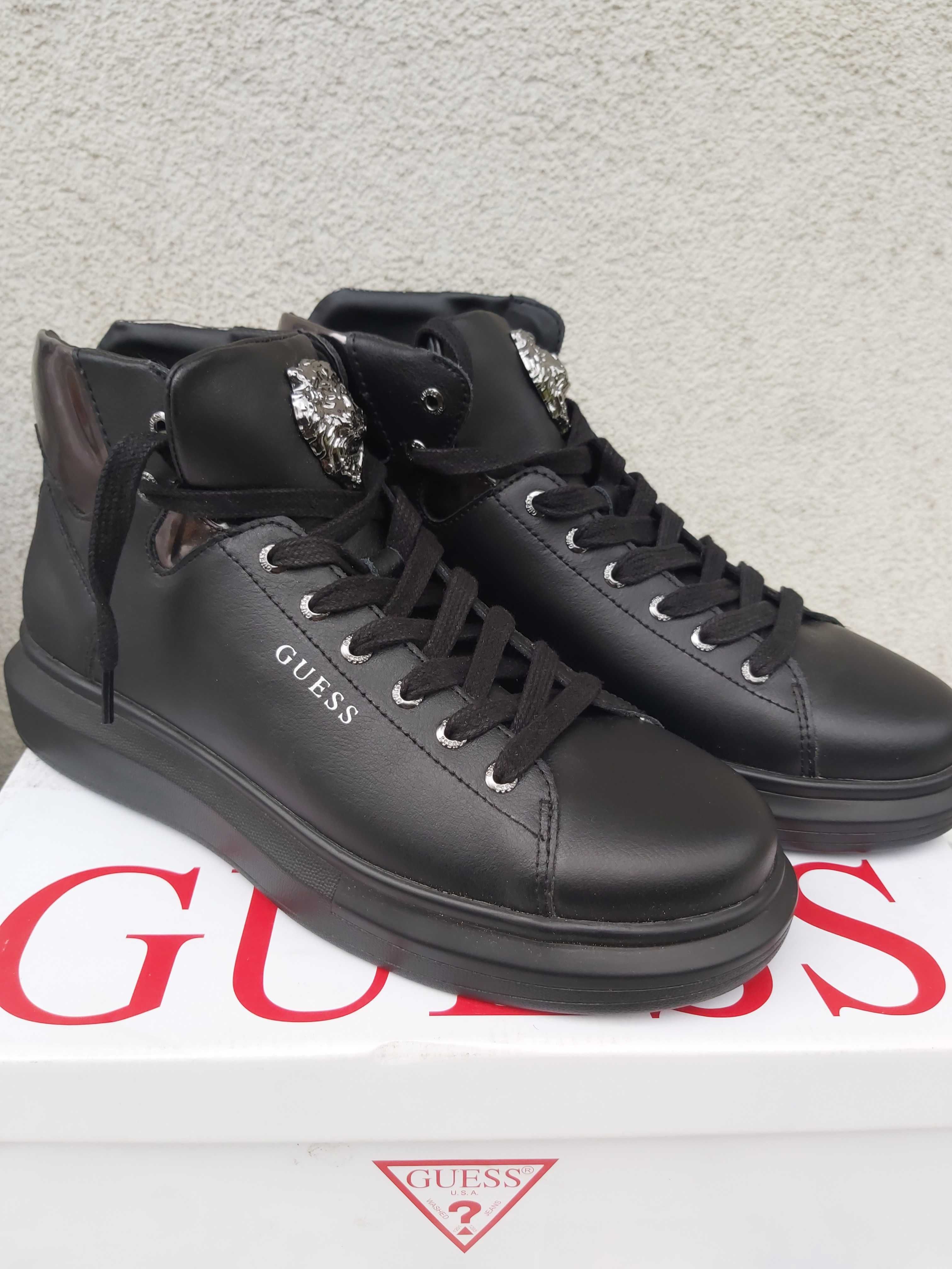 Nowe sneakersy GUESS czarne pólbuty 42 a289 buty męskie