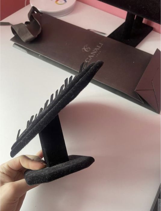 Підставка органайзер для прикрас кулонів сережок чорний оксамит