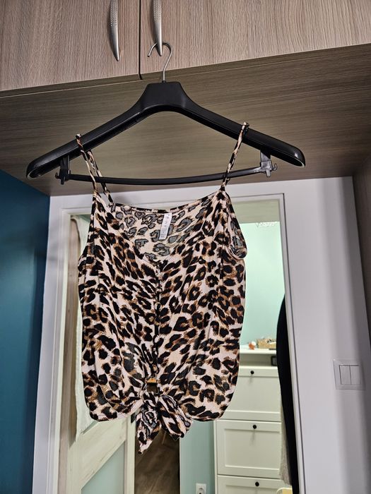 Top na ramiączkach w panterkę