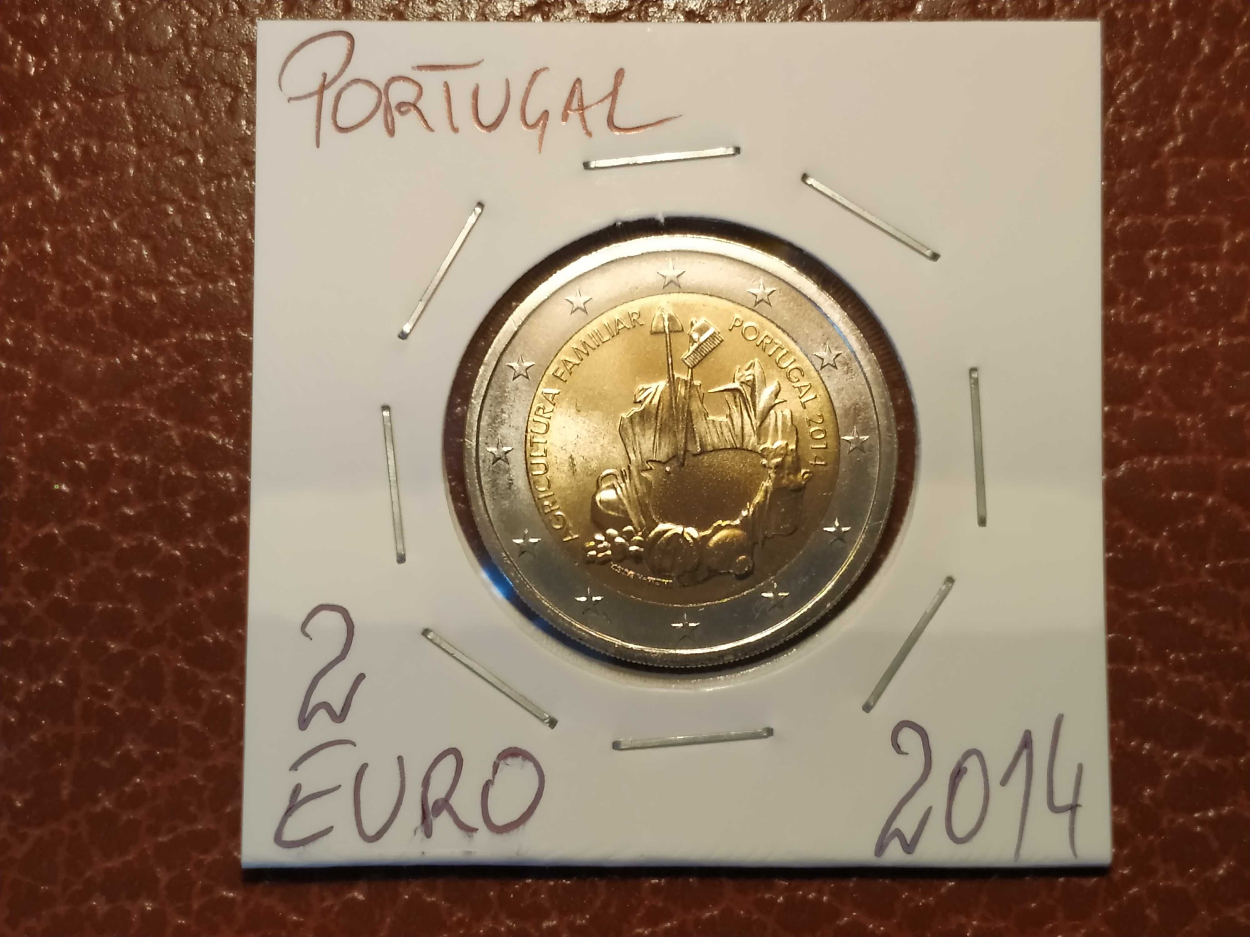 A151 Moeda de 2 euro de 2014 Comemorativa Agricultura Familiar