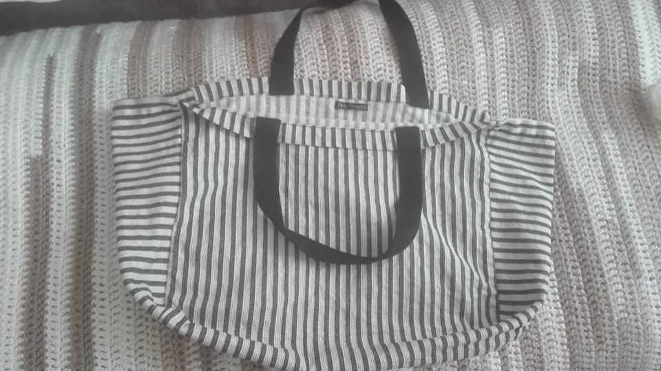 ZARA M torba miejska torebka shopper len