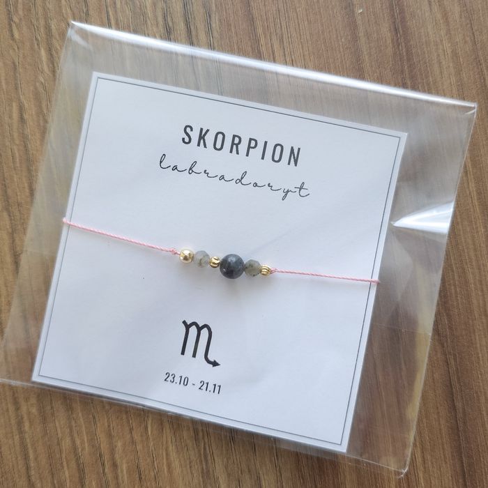 Bransoletka zodiak labradoryt Skorpion