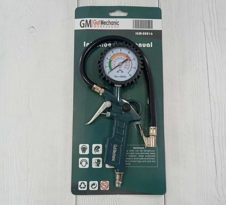 Пістолет для підкачування коліс GUT MECHANIC IGM-00016, підкачка коліс