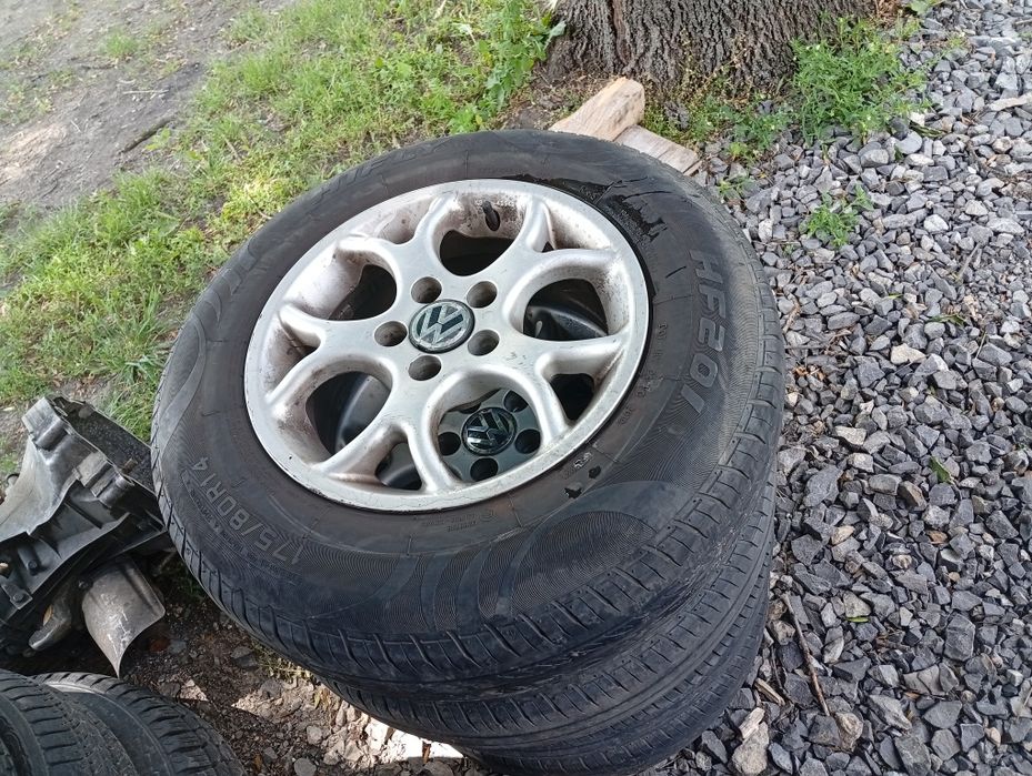 Alufelgi 5x100 + Opony Letnie 175/80/r14 Volkswagen Skoda Polo Fabia