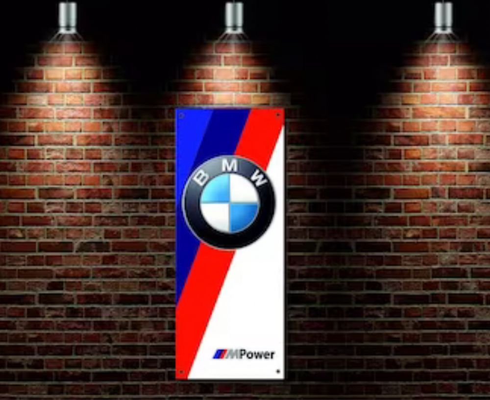 Baner plandeka 150x60cm BMW Mpower performance garaż