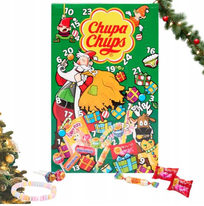 Kalendarz Adwentowy Chupa Chuos 180g ze Słodyczami  na Święta