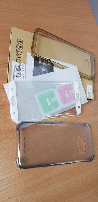 Два чехла и защитное стекло Samsung S7 edge