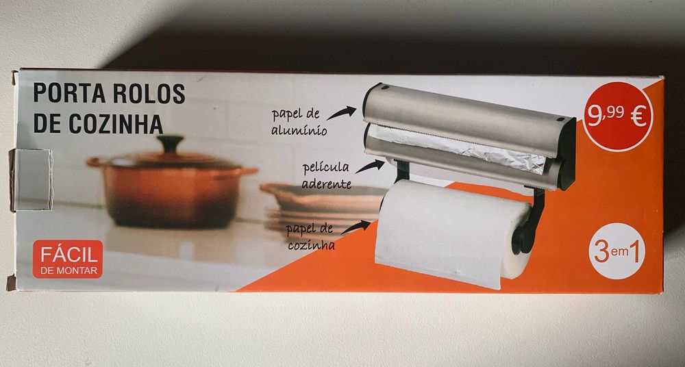 Porta Rolos de Cozinha 3 em 1