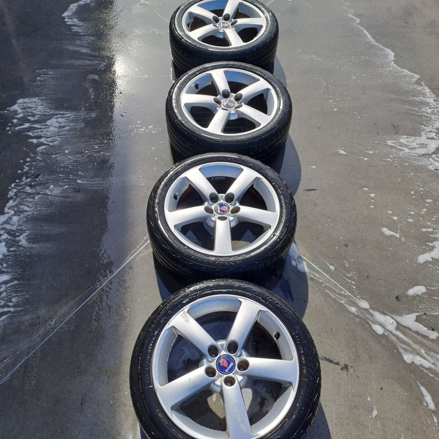 Alufelgi 17" 5x110 z oponami w bdb stanie Saab 93