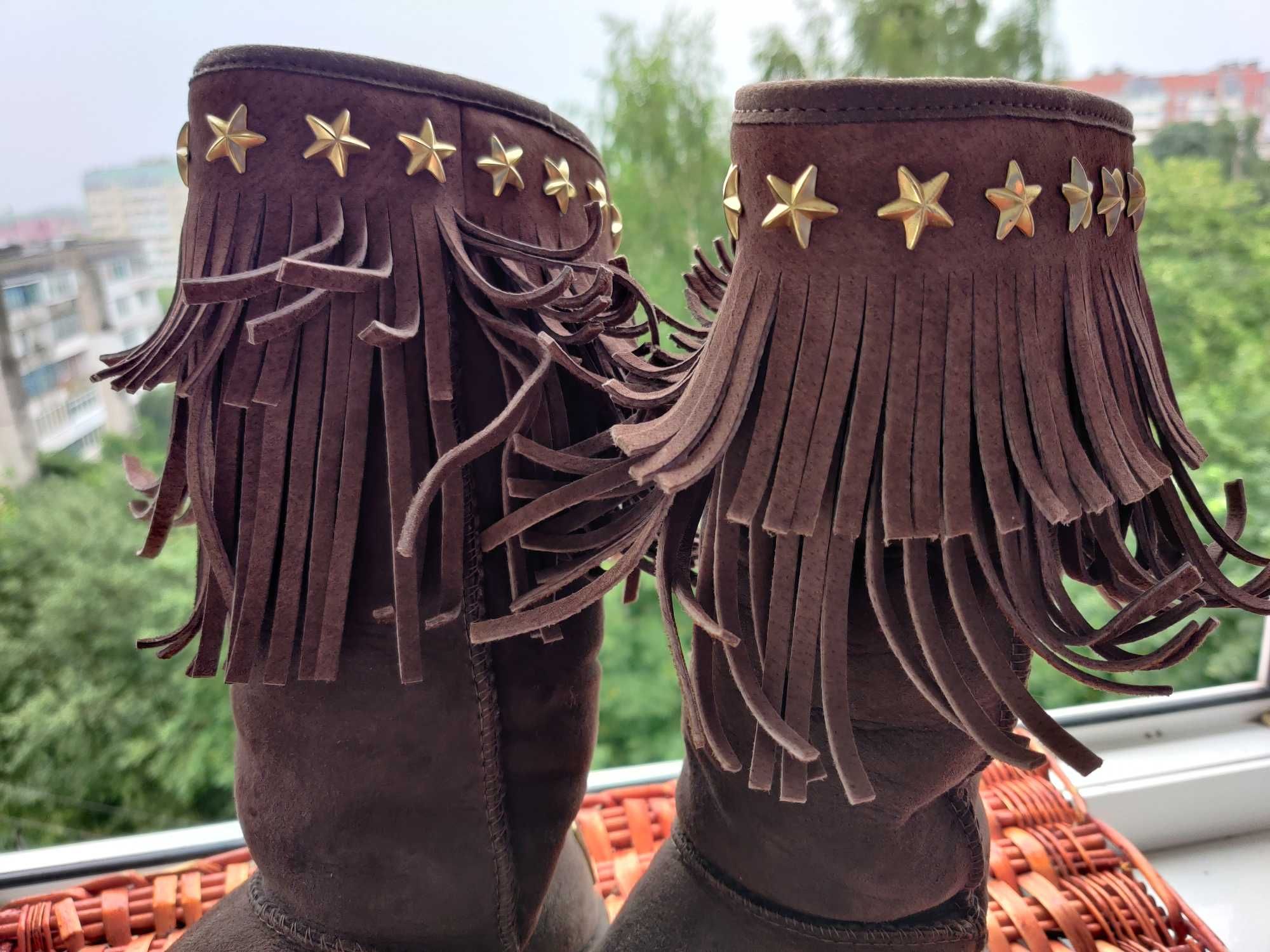 Сапоги UGG Jimmy Choo модель 3045 размер 36 замша цегейка
