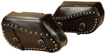 Sakwy Motocyklowe Skórzane S09D 42CM CZARNE