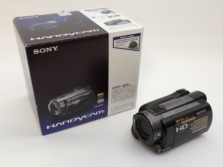 kamera sony HDR-XR500VE + obiektyw i 3 akumulatory