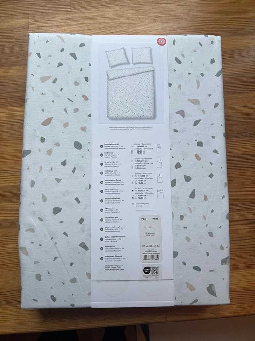 Nowa pościel biała w wzorki Home & You 200x220 cm.