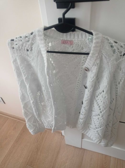 Sweter kardigan miętowy