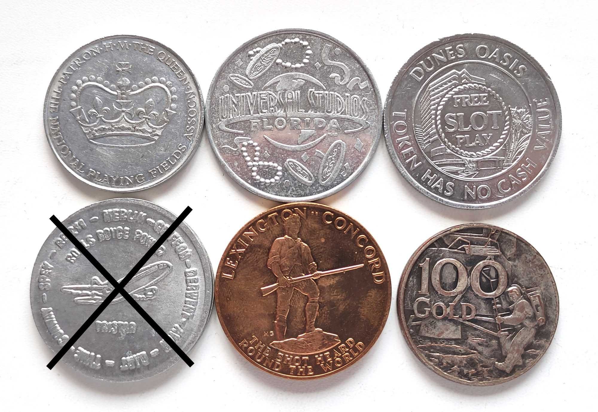 Жетоны, сувенирные монеты, игровые токены, памятные медали