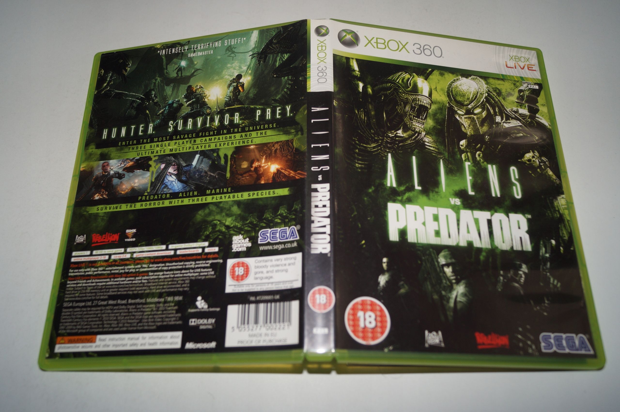 Aliens Vs Predator Microsoft Xbox 360