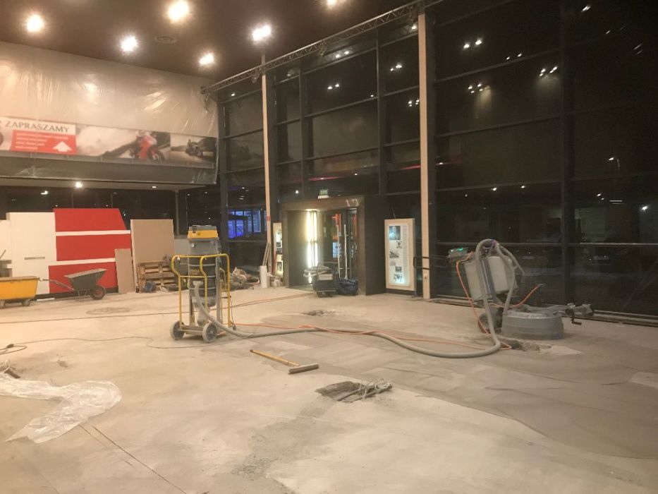 Usuwanie Subitu kleju ,frezowanie, polerowanie wyburzenia