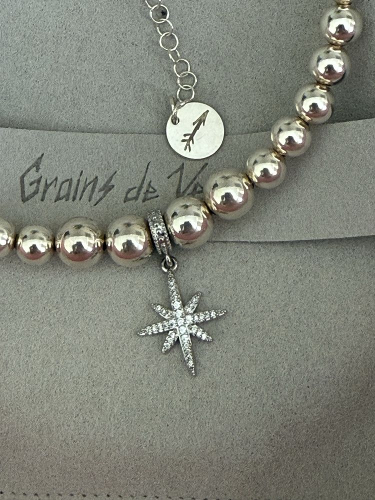 Grains de verre Чокер NEW YORK STAR SILVER