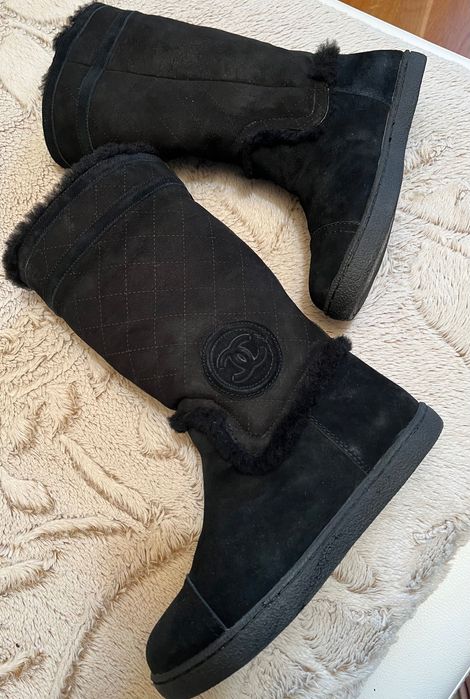 Chanel 37-38 р Зимові чоботи /ботфорти 36 р