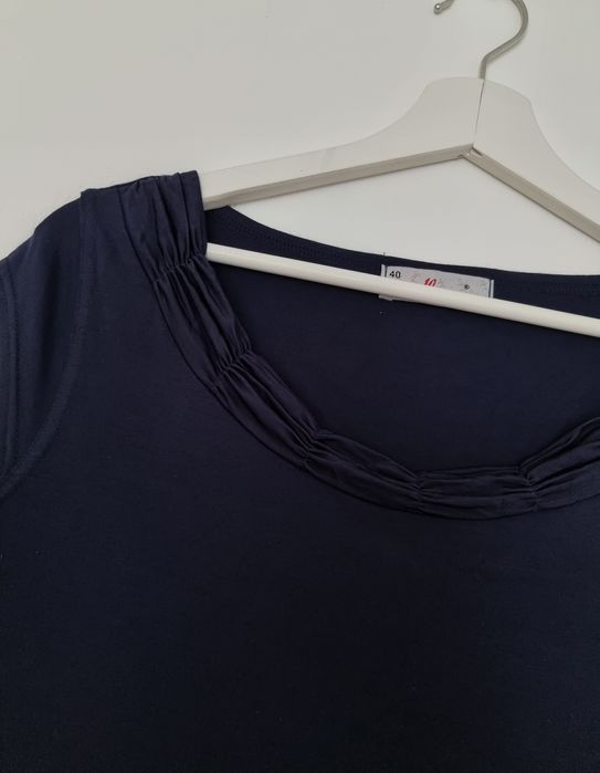 Bluzka granatowa z krótkim rękawem damska rozmiar M/L