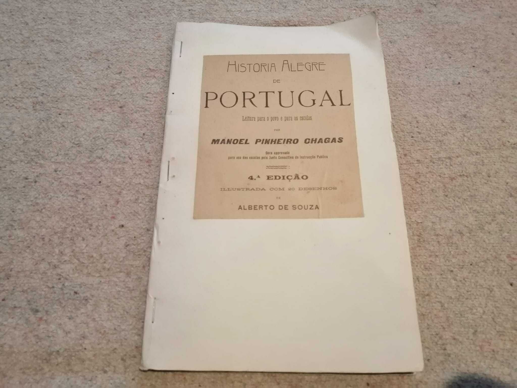 Livro antigo- História Alegre de Portugal, M.Pinheiro Chagas, ano 1880