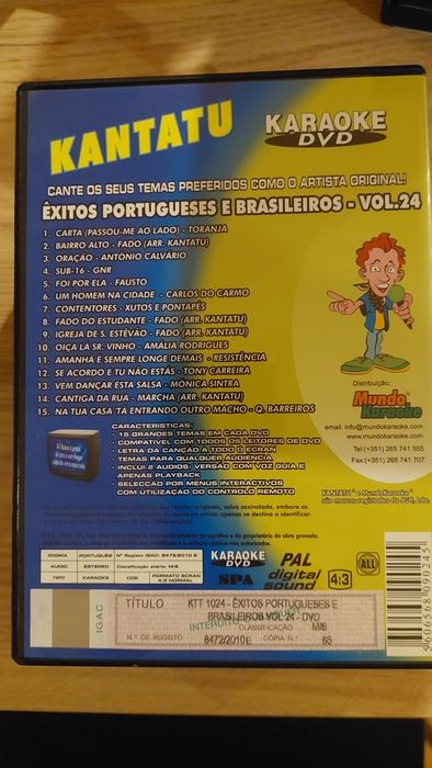 Kantatu DVD - Êxitos Portugueses e Brasileiros - vol.20 ao 24