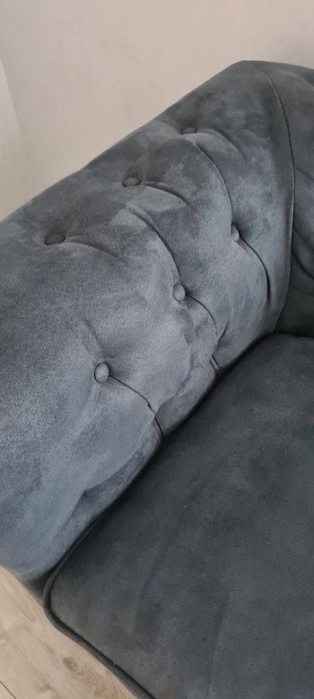 Sofa Chesterfield szara 3 osobowa