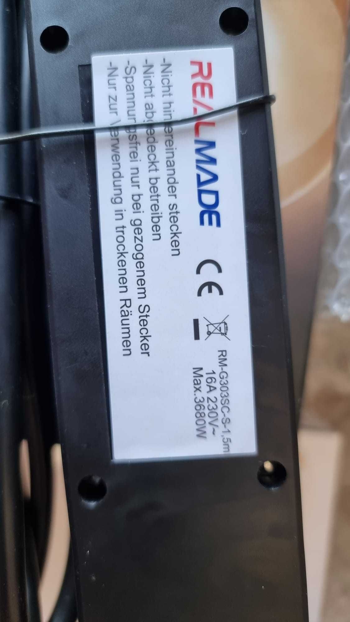 Przedłużacz RealMade z wejściem na USB