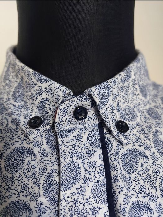 100% Bawełna Koszula Męska Gianni Ferrucci Krótki Rękaw 5XL