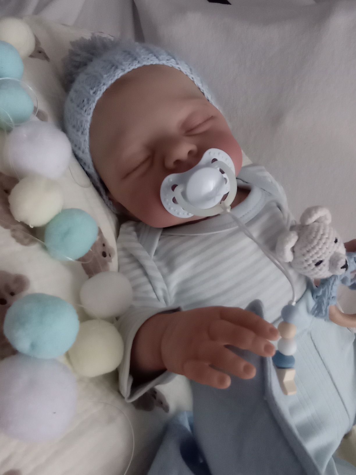Lalka w typie reborn z wyprawką jak prawdziwe niemowle