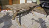 stół ogrodowy drewniany (sosna "starzona") 148x78cm