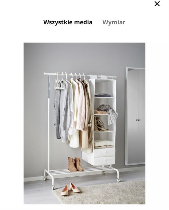 Wieszak biały na ubrania IKEA