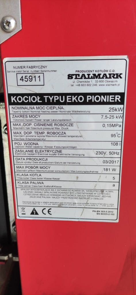 Piec Kocioł Stalmark 25KW 5 Klasa ekogroszek