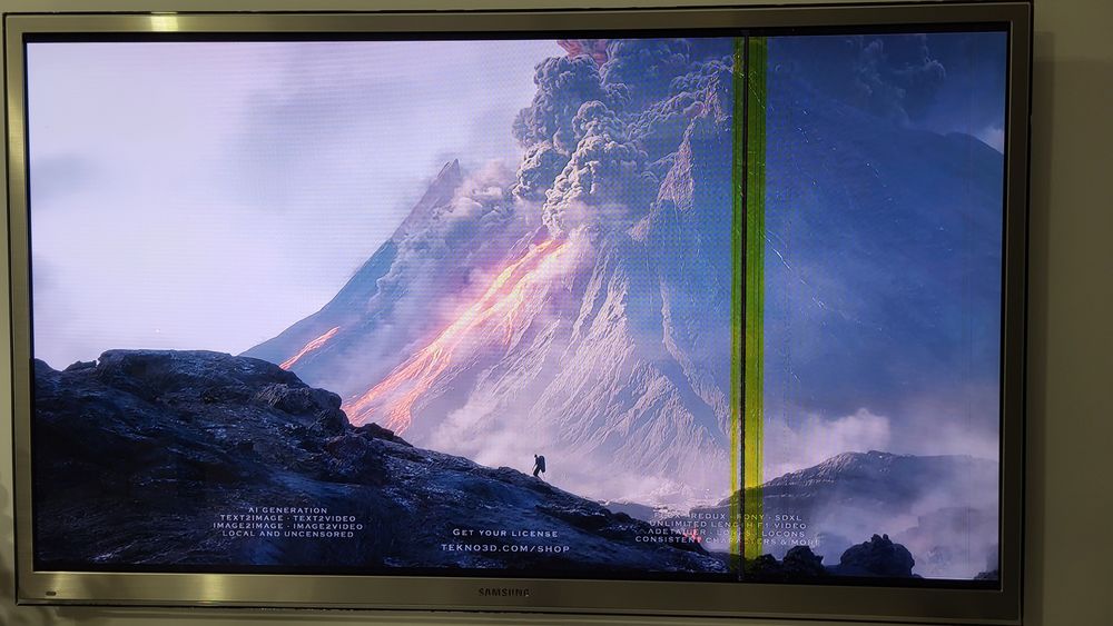 Телевізор Samsung 65 дюймів, з дефектом екрана