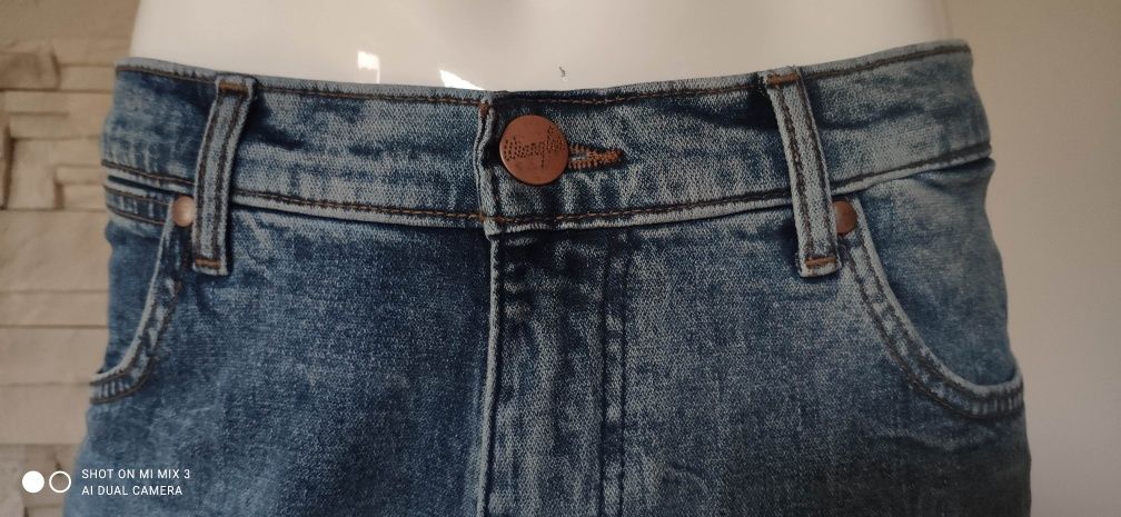 Wrangler Texas Straight Authentic Indigo męskie jeansy 38/32 jak 36/34